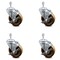 Service Caster 4 Inch High Temp Phenolic Swivel 10mm Threaded Stem Caster Set with Brake SCC-TS20S414-PHRHT-TLB-M1015-4 - alternate 1